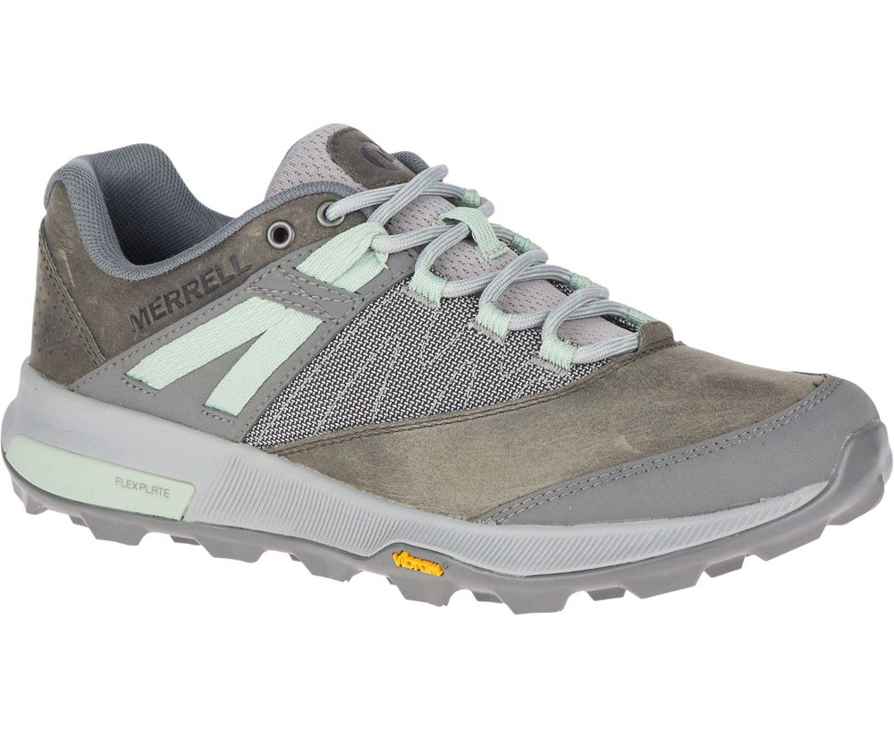 Merrell Hiking Shoes Grey - Zion - Womens 76AZPNWXM